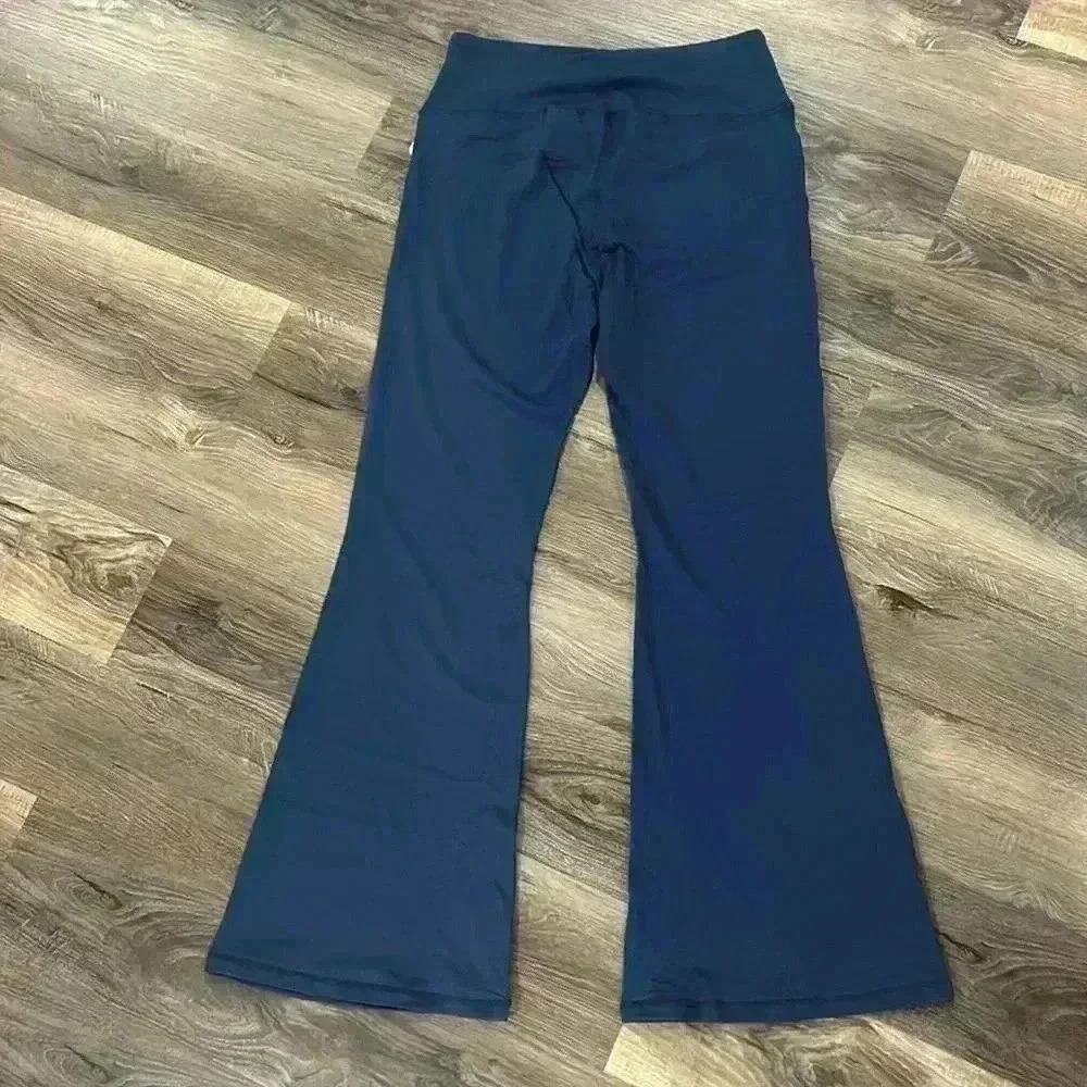 NWT Yelete Active Flare Pants Large Dark Gray - Picture 4 of 5